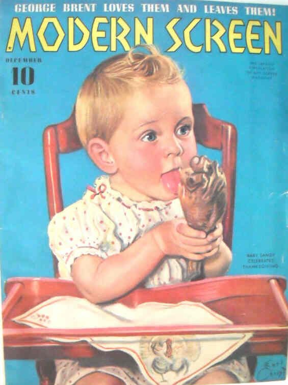 MODERN SCREEN magazine cover Issue 109 December 1939